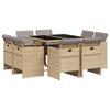 VidaXL 9-Piece Garden Dining Set with Cushions, Patio Table and Chairs, Patio Furniture, Outdoor Furniture, 3210660