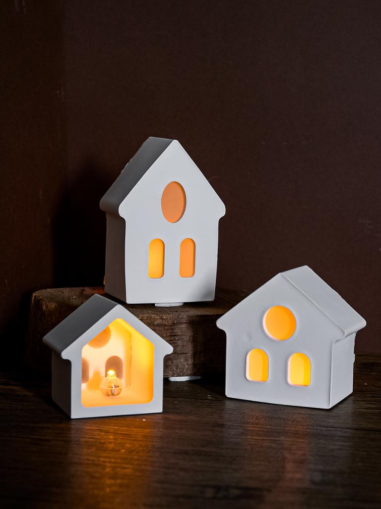 DIY Birdhouse Tea Lamp Holder Silicone Mold 3D House Candlestick Ornaments Gypsum Concrete Mould Resin Crafts Casting Home Decor