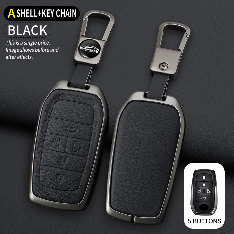 2 3 4 5 6 Buttons Car Key Case Cover For Toyota Gr Sport C-Hr Gazoo Rav4 Racing Mirai Avensis Zinc Alloy Keychain Accessories