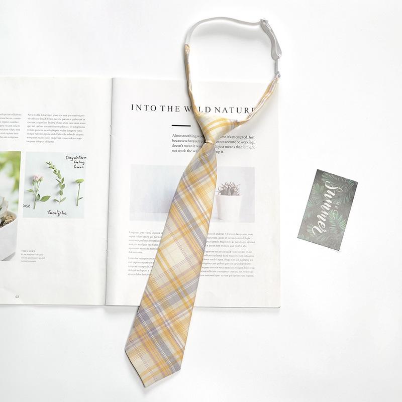 Unisex Preppy Karomuster Japanische Schuluniform Fliege