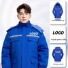 Energy Construction Antistatic Winter Coat - Thick Removable Hood, Cold-Proof, Dirt & Wear-Resistant Workwear
