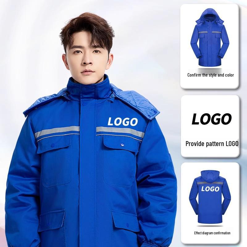 

Energy Construction Antistatic Winter Coat - Thick Removable Hood, Cold-Proof, Dirt & Wear-Resistant Workwear Size 180