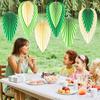 9PC/Set Mixed Color Boho Leaf Design Classroom Classroom Decorations Elegant Hanging Folding Leaves For Party 2 Colors