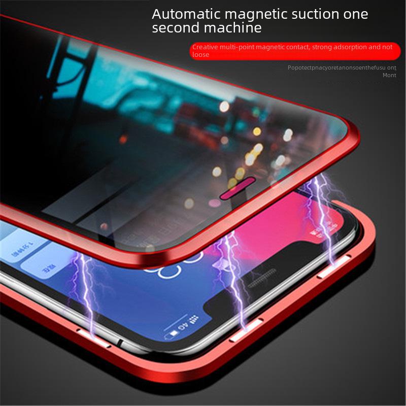 Custodia in Vetro Magnetica Anti-Spionaggio per iPhone 16 Pro Max