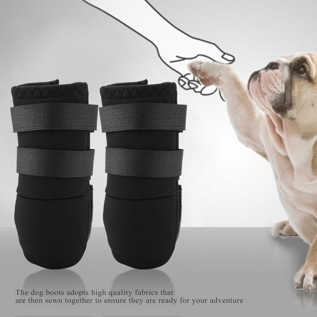 2pcs Dog Boots Shoes for Different Size Dogs with Two Adjustable Straps AntiSlip Sole XL