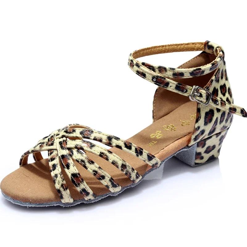 Tanzschuhe Mädchen Tanzschuh Sommer Kind High Heel Sandale Lateinischer Tanzschuh Weich besohlt Quadratischer Tanzschuh Übungs-Tanzschuh