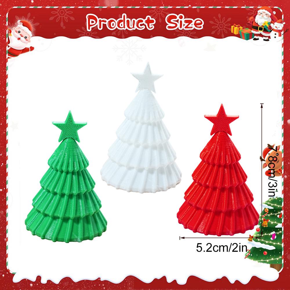 XS3D002 Luminous 3D Christmas Tree Ornament - Festive Party Desktop Decoration