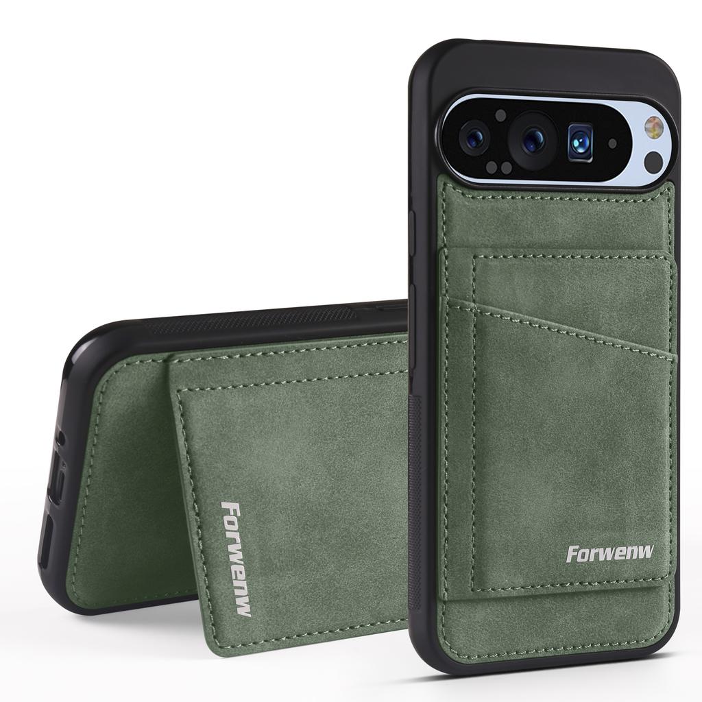 Built-inFlip Leather Case for Google Pixel 10 9 9 8 Pro XL 10A 9A 8A Business Magnetic Flip Wallet Card Phone Cover Etui Coque