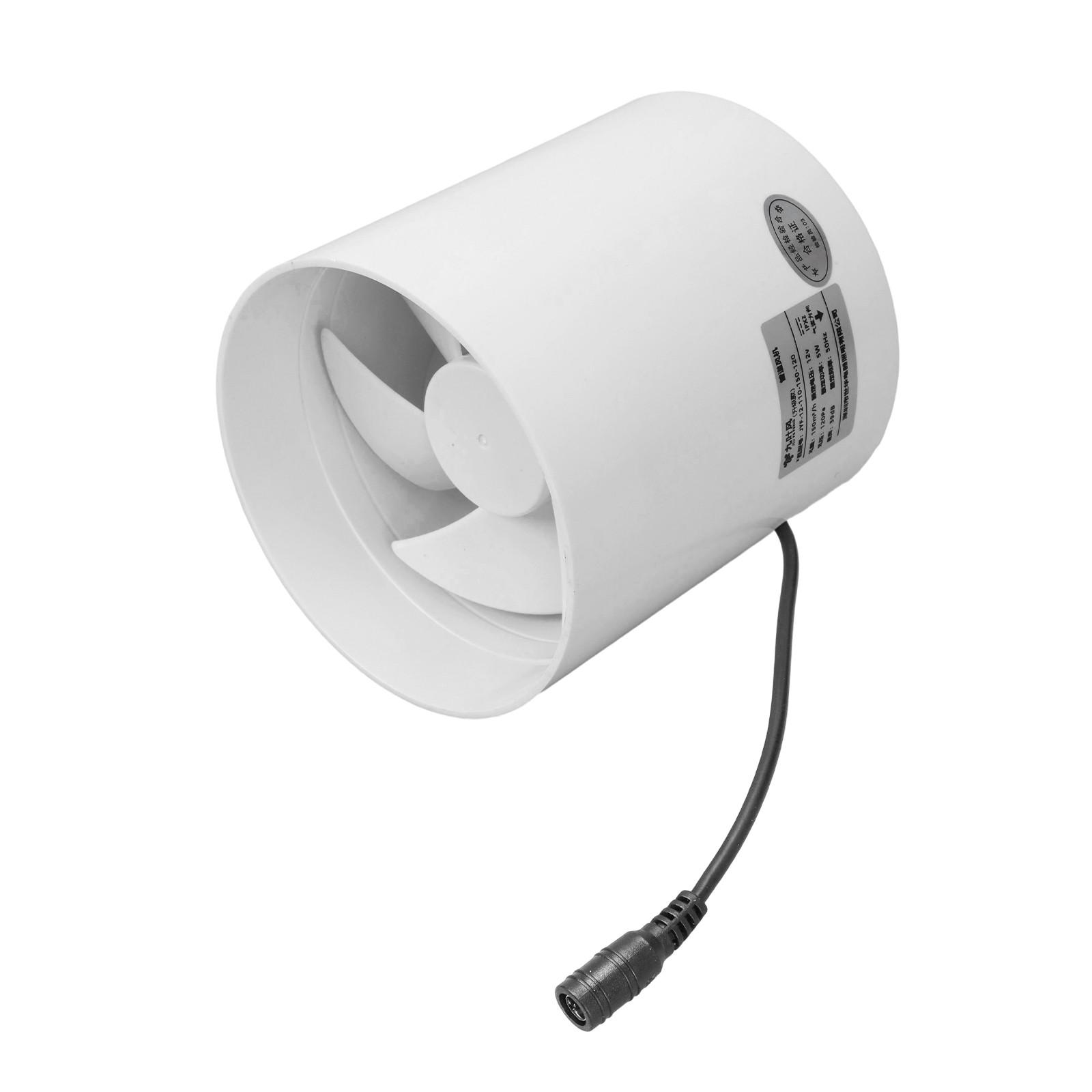 

4-дюймовый канальный вытяжной вентилятор-бустер 12 В, вентиляционный воздуходув, канальный вентилятор с низким уровнем шума для гроутента, подвалов, ванных комнат