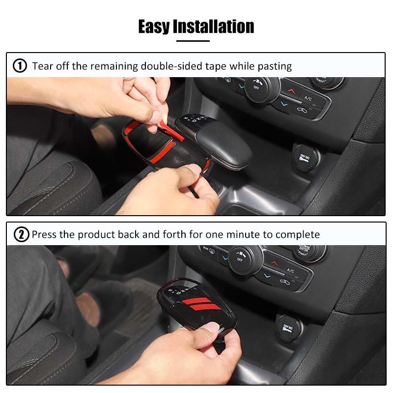 Car Gear Shift Panel Cover Gear Lever Protective Sticker For Dodge Charger For Dodge Challenger 2015 Up for Durango 2018 Up ABS Accessories