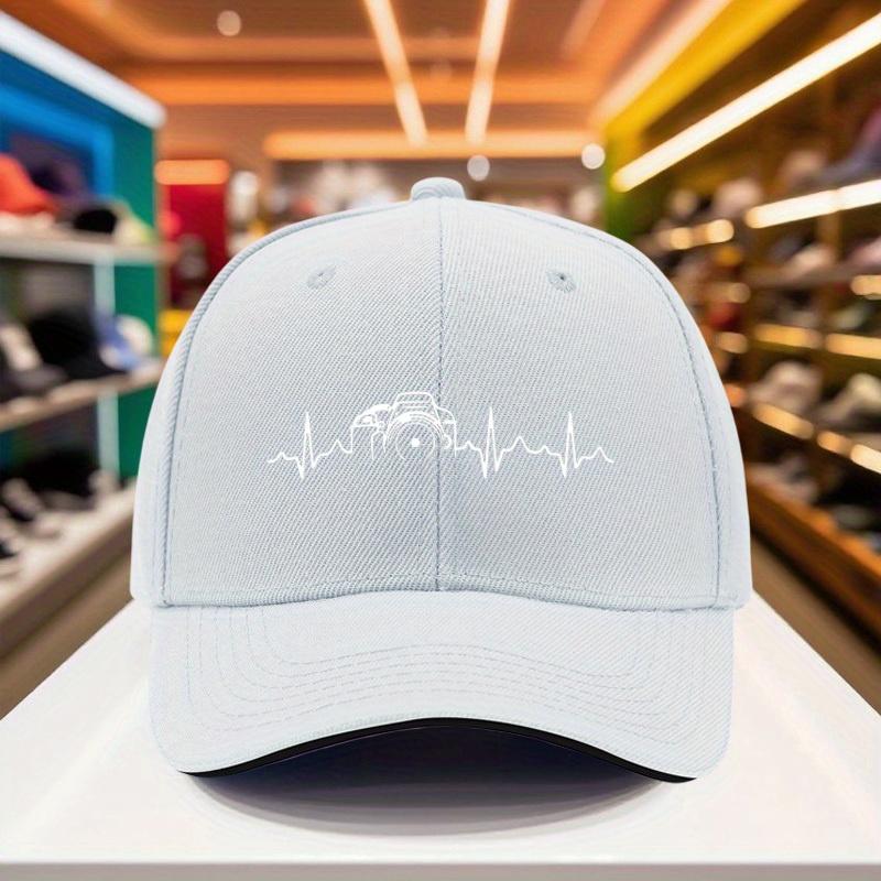 1pc of 2025 Unisex Lightweight Baseball Cap for All Seasons Featuring a Photography Heartbeat Print Appropriate for Any Season