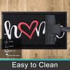 Olanly Washable Home Doormat Cute Letters Non-Slip Door Mats For Front Door Garden Dirt Trapper Entryway Mat Of Outdoor Indoor