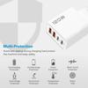 Chargeur Mural USB 120W 4 Ports Charge Rapide Double PD QC3.0 Charge de Téléphone Mobile Prise EU/US/UK pour Samsung IPhone