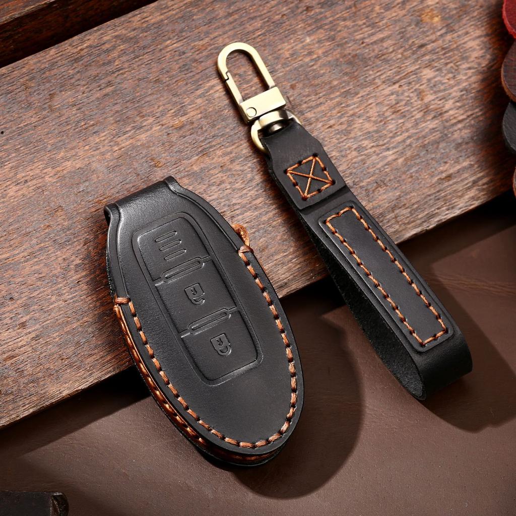 2020 New Car Key Bag Is Suitable for Nissan Xuanyi Teana Qijun Tiida Handmade Leather Key Bag
