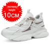 Men's Breathable Mesh Sneakers - 8cm Height Boost, Thick Sole, Running Casual Dad Shoes for Autumn & Winter