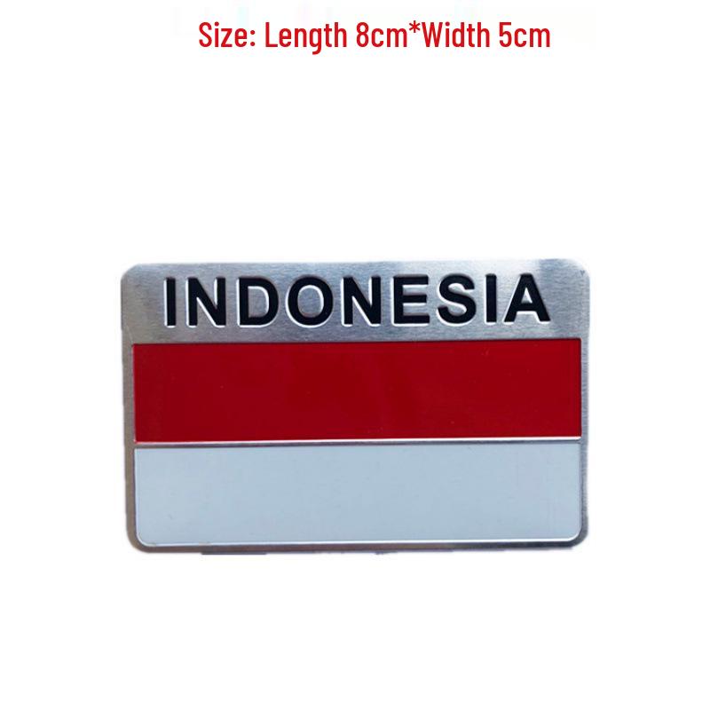 Aluminum Alloy National Flag Car Body Decals - Decorative Stickers for Car Modifications