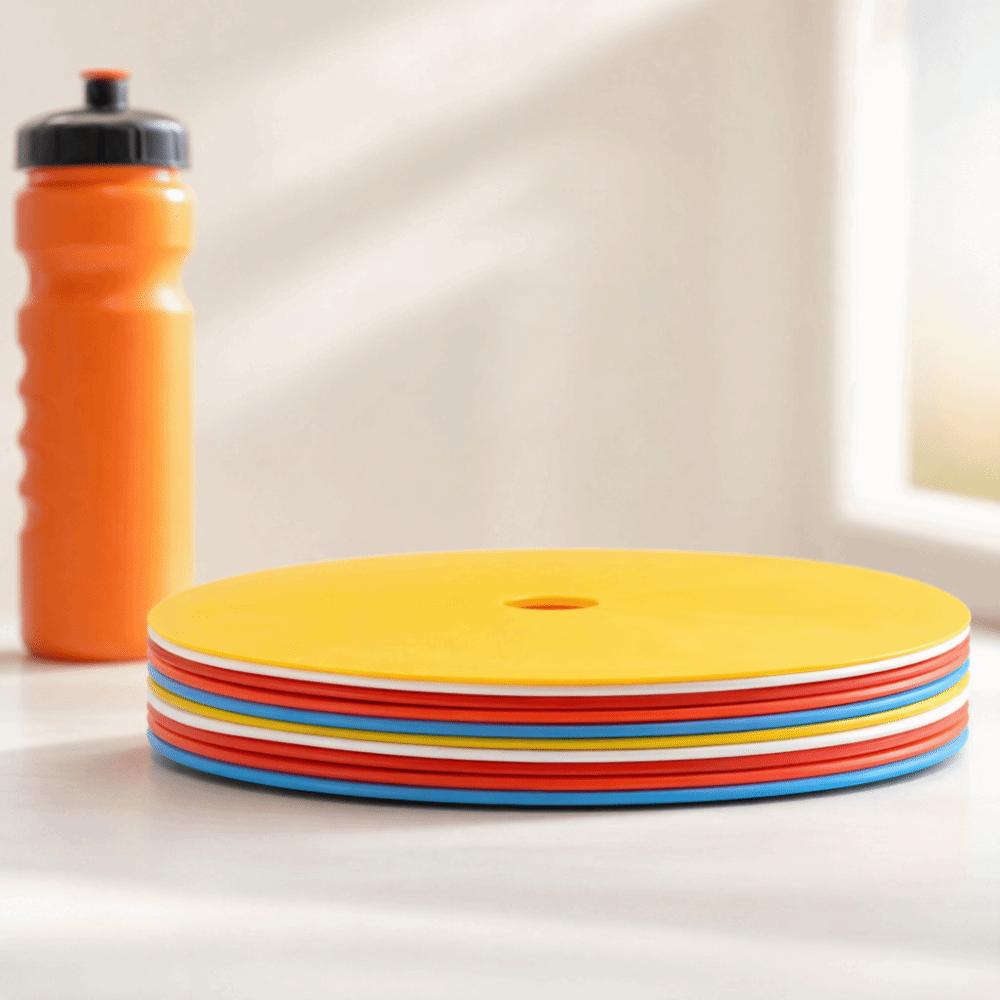 10pcs TPE Flat Marker Discs Flat Spot Markers Set Training Discs Agility Drills 10 pcs