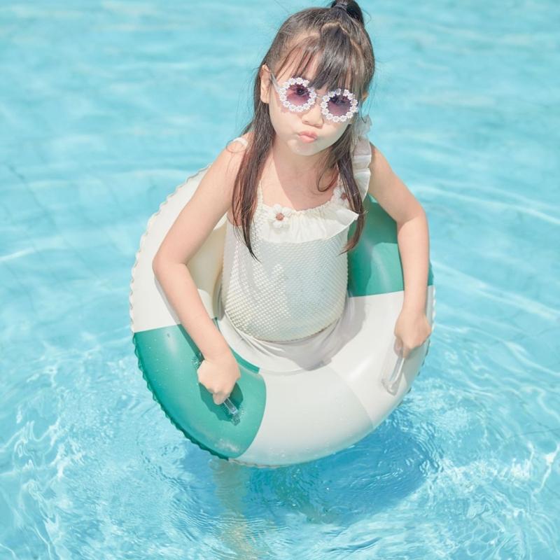 Swim Rings with Float Seat for 1-5 Years, Baby Swimming Rings with Safe Handle