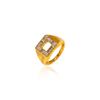 European and American light luxury retro ring tide inlaid large pearl wide-sided geometric simple personalized glossy ring spot