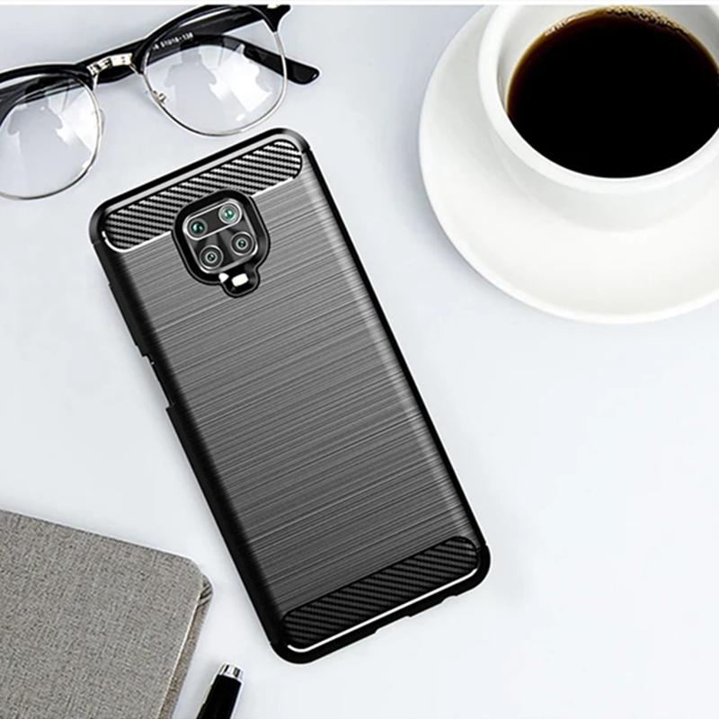 For Cover Xiaomi Redmi Note 9 Pro Case For Redmi Note 9 Pro Capas Shockproof Carbon Fiber TPU Soft Cover Redmi Note 9 Pro Fundas