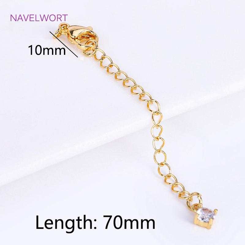 18 Karat Vergoldete 7,5 cm Verlängerungskette Für Schmuckherstellung, Handgefertigte DIY Armband Halskette Verlängerer Ketten Zubehör Teile
