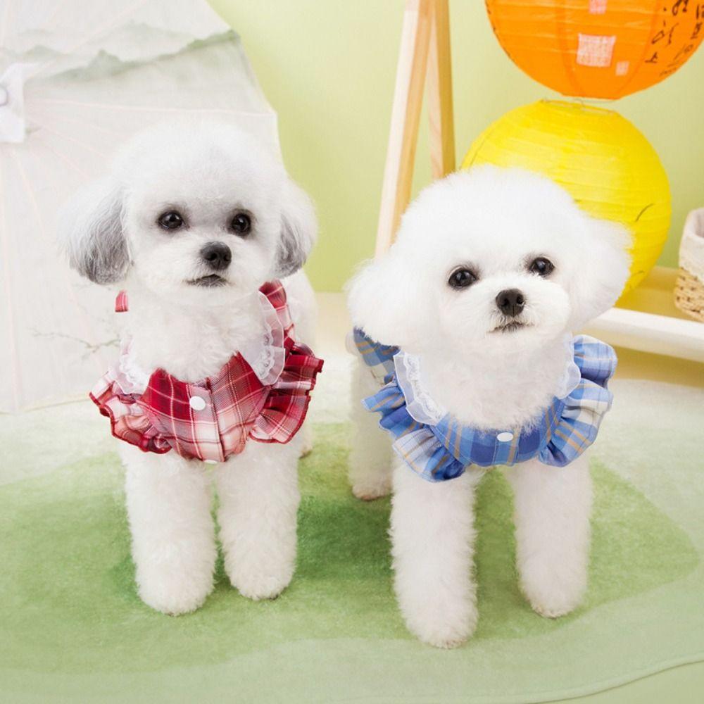 Soft Dog Clothes Cute Pet Vest Harness Pet Chest Strap Cat Princess Dress  Spring