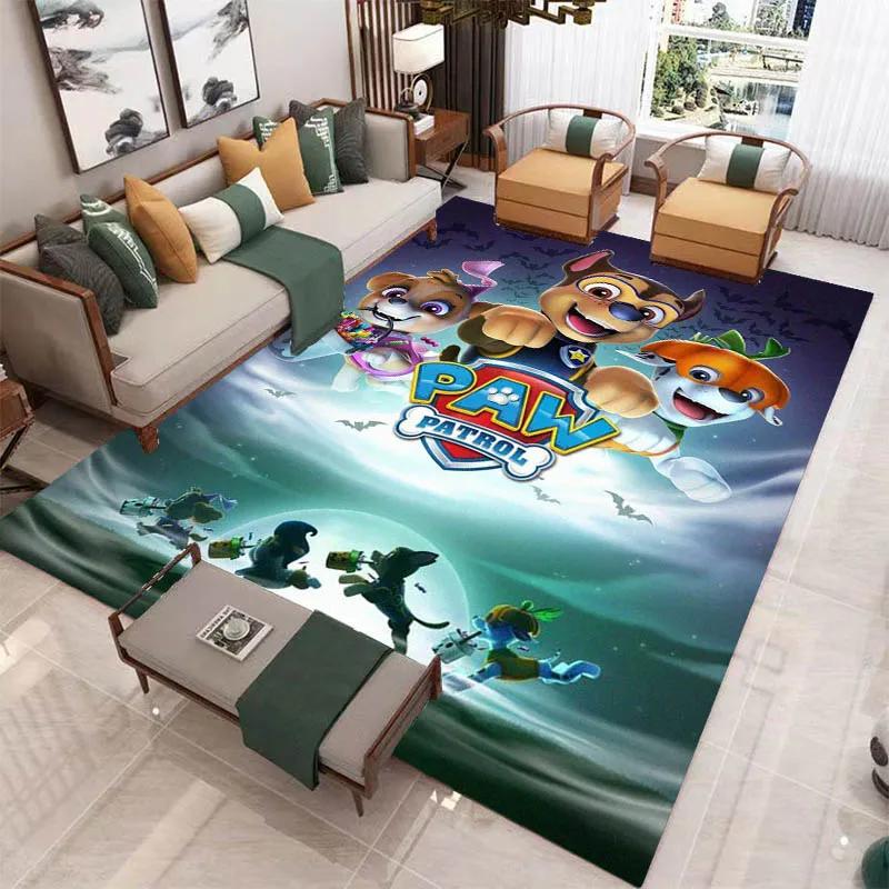 3D Cartoon PAW P-Patrol Printed Carpet Living Room Bedroom Carpet Non-slip Carpet Home Bedroom Decor Area Rug Birthday Gift