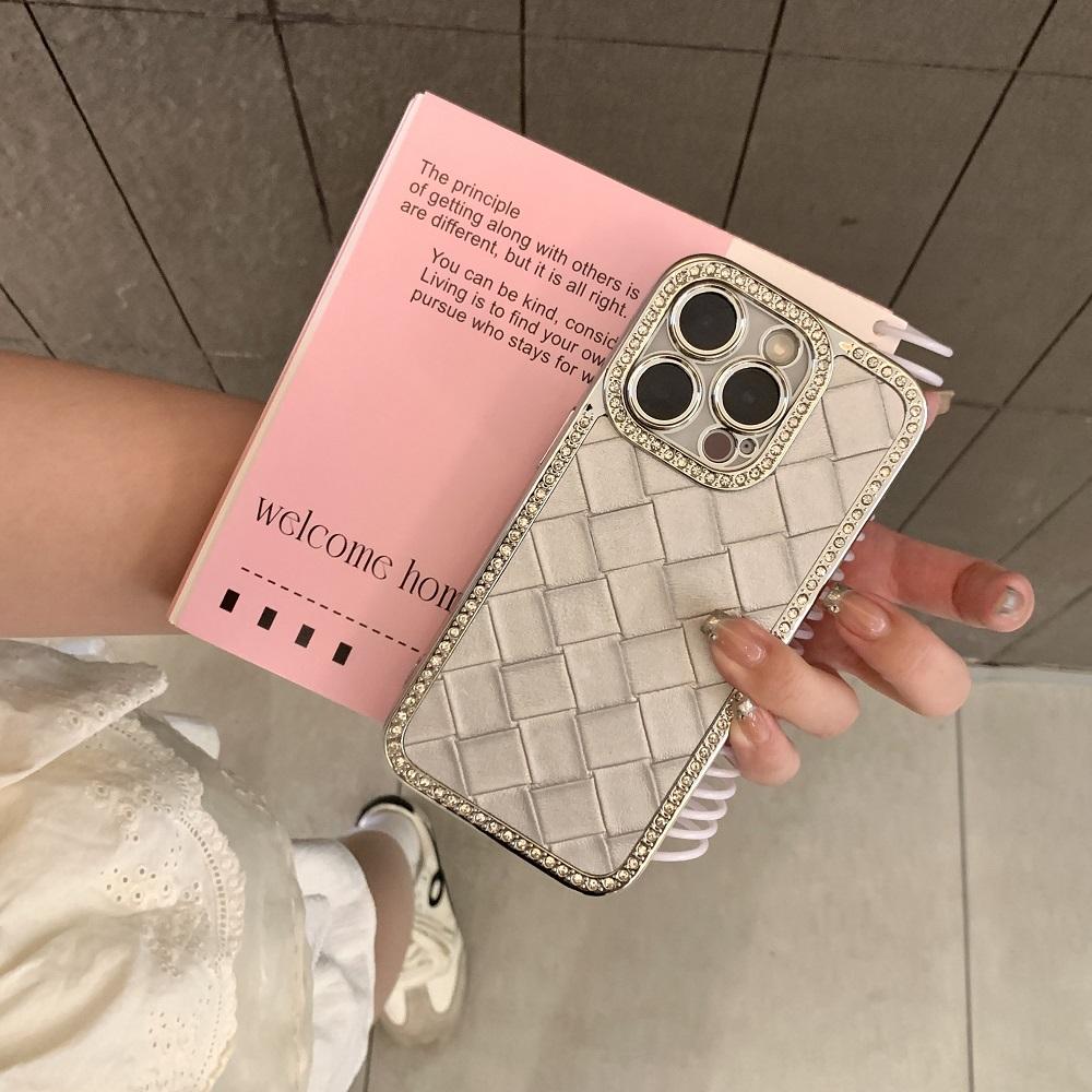 Luxury Glitter Diamond Pattern Phone Case For iPhone 16 15 14 Plus 13 12 11 Pro Max Fashion Shockproof Protective Back Cover