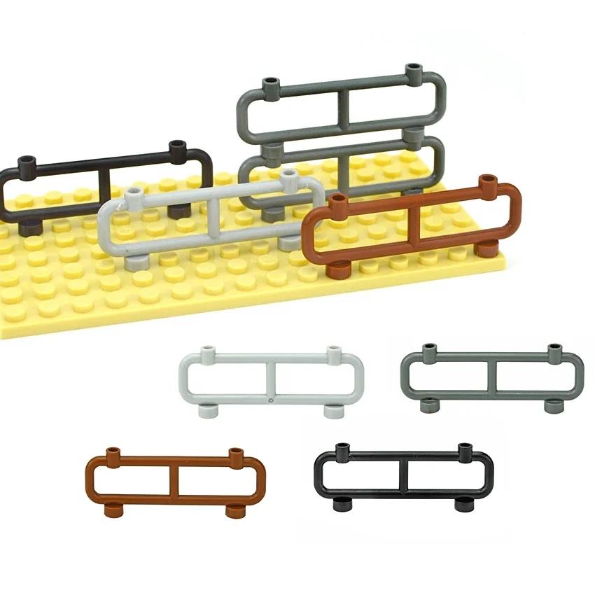 10PCS Brick Playset Technical Parts 1x8x2 Guardrail Fence MOC Fits For With 2486 Toys Playsetss For Children Construction Block Bricks