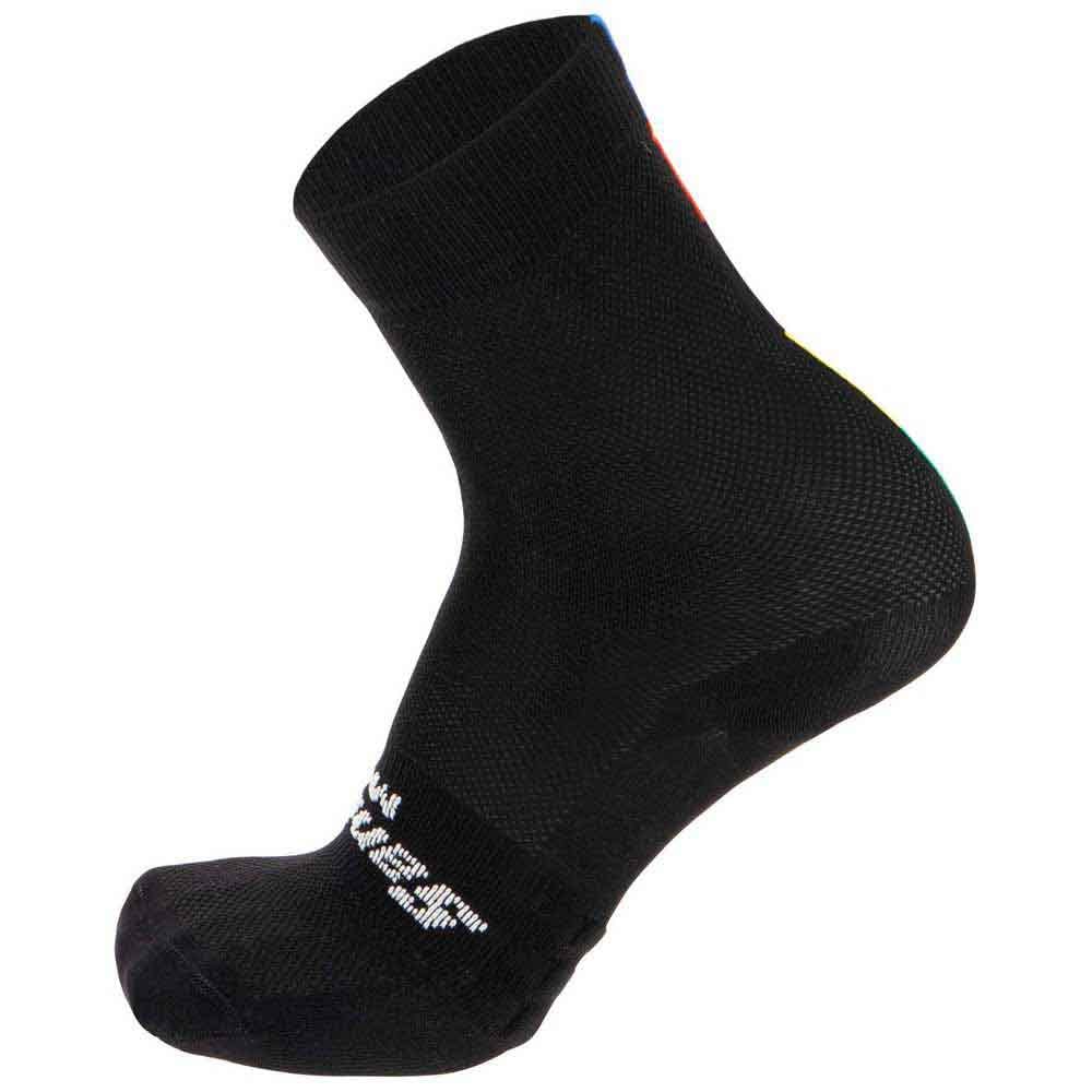 

Santini UCI Official High Profile Cycling Socks, Black/Arcenciel
