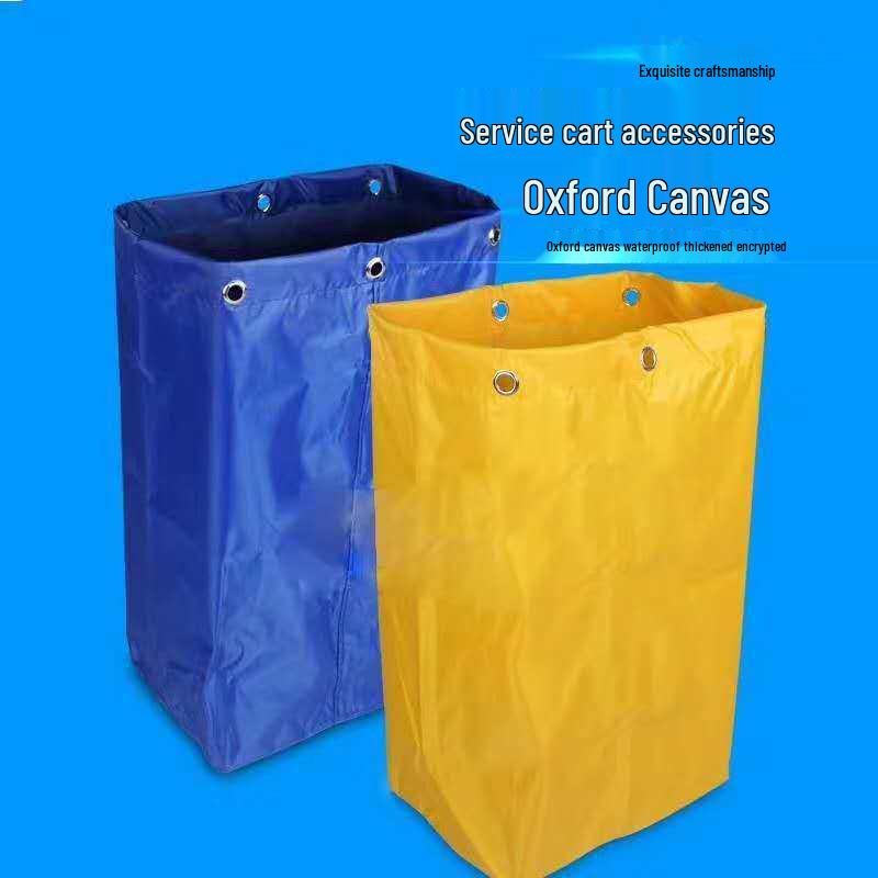 

Stainless Steel Laundry Cart with Round Laundry Bag for Guest Rooms and Linen Collection