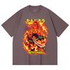 230 Gsm 100% Cotton Demon Slayer V107 Tanjiro Print Unisex Heavy Cotton T Shirt