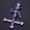 5pc Fashion Love Evil Eyes Colorful Stainless Steel Pendant Handmade Pendants Necklace Materials DIY Sword Accessories Findings