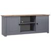 Day and Night - Day and Night Solid Pine Wood TV Cabinet Panama Style Gray 120x40x50 Cm