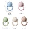Baby Toys Silicone Teether Food Grade Rattle Toys Baby 0-12 Months Sensory Toys Silicone Lion Hand Bell Silicone Teething Rattle