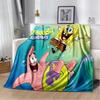 New Style Funny S-SpongeBob Patrick Star Cartoon Soft Plush Blanket,Flannel Throw Blanket for Living Room Bedroom Bed Sofa
