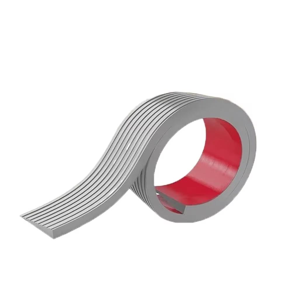 1PC 1m/39.37inch Doorway Threshold Ramp Self-adhesive PVC Rubber Ramp Wear-resistant Striped Stair Anti Slip Tape
