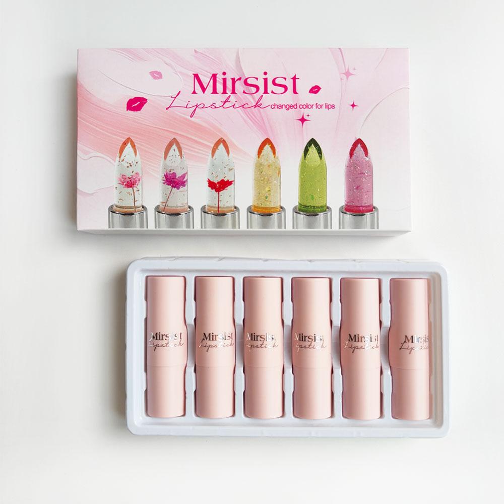 

JYL 6 pcs Mirsist Jelly Chameleon Warm lipstick Petal lipstick Lifting Lipstick 1216 тілесний