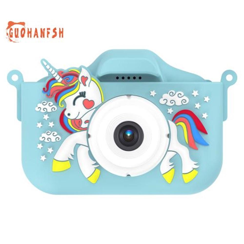 

1 комплект детской камеры - камера с двумя объективами и функцией селфи, детская игрушка для фотосъемки с высоким разрешением для фото-видео синий