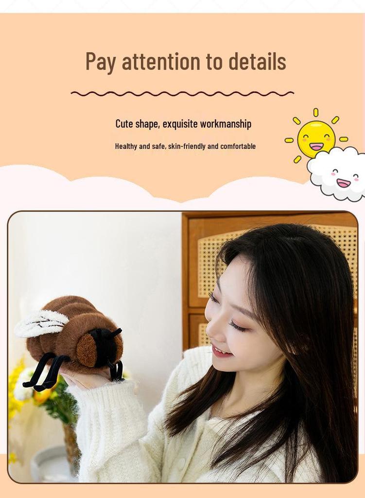 Realistic Fly Plush Toy Prank & Sleep Hug Pillow - Dung Beetle Design for Men and Women Birthday Gift