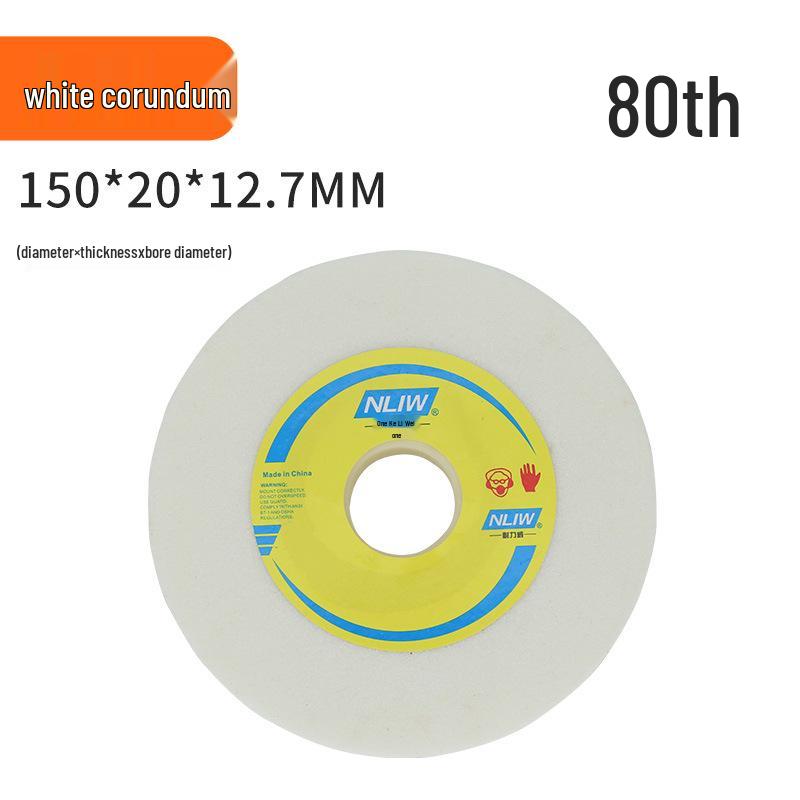 Tabletop Knife Sharpener with Corundum Grinding Wheel (150/200/250), Brown/White, Bench Grinder Disc