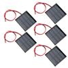 5Pcs  Solar Panel Power Supply Module Board with 30CM Red Black Line DC2V 150mA