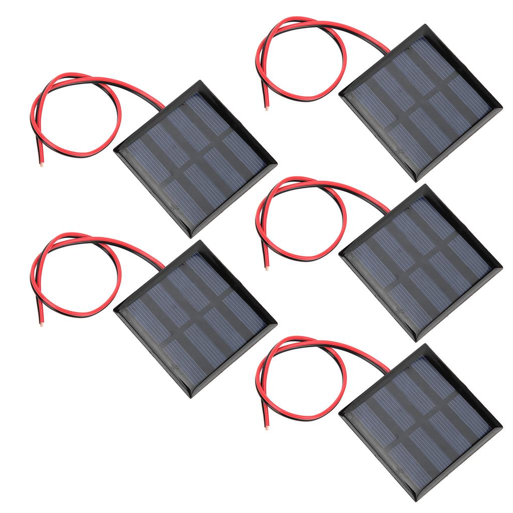 5Pcs  Solar Panel Power Supply Module Board with 30CM Red Black Line DC2V 150mA