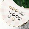 Fashion Square Bead Circle Earrings Stainless Steel Punk Hiphop Geometric Stud Ear Jewelry Party Gifts For Women Men