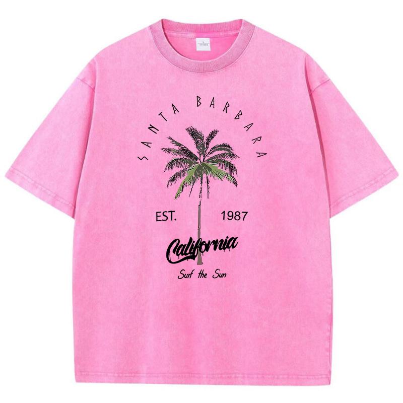 Santa Barbara Est Calicornia Print Mans Tees Soft Chic Tee Clothing Breathable Normcore T-Shirts Comfort Tops