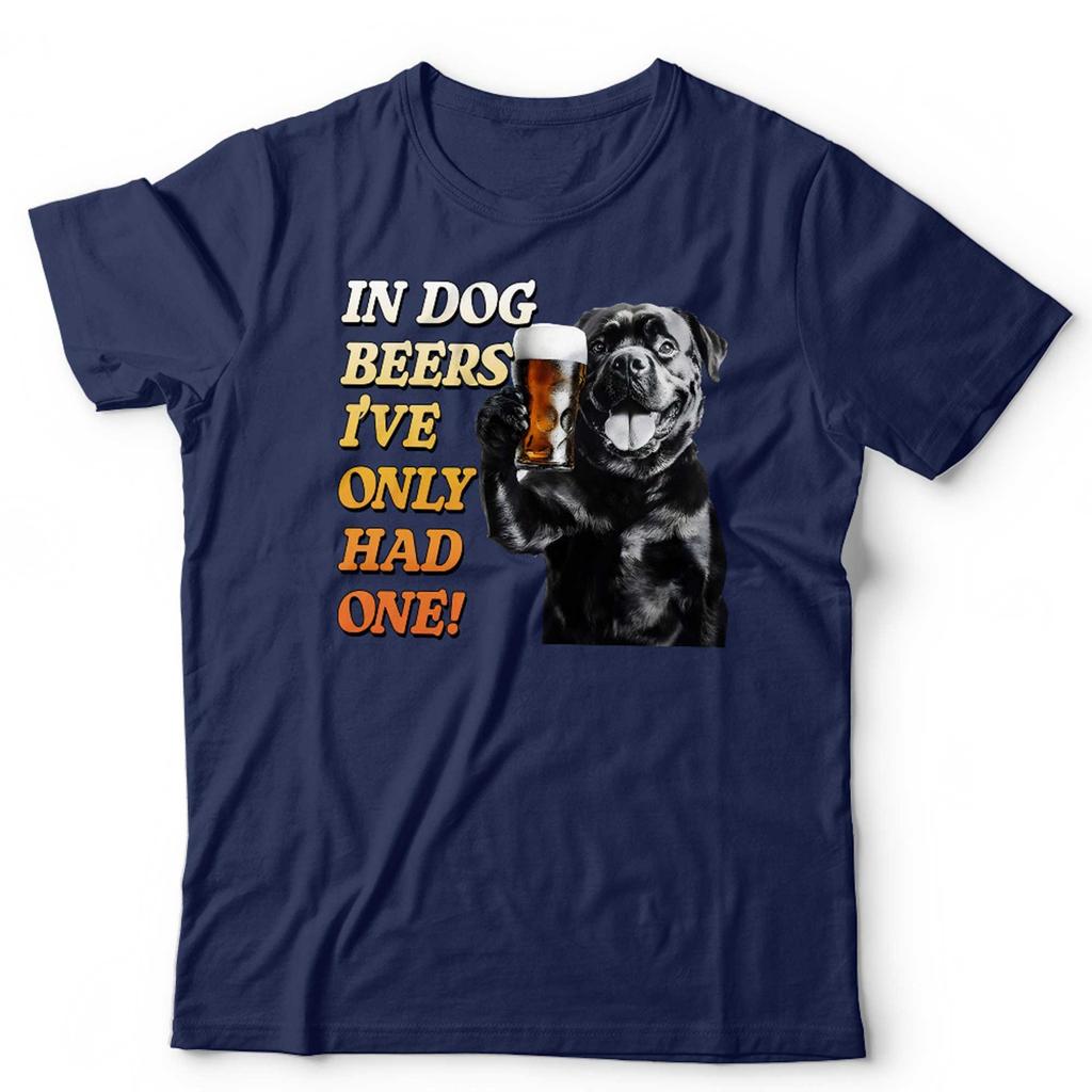 Maglietta Divertente per Cani Unisex Amante della Birra e dei Cani Addio al Celibato Bevendo In Cani Birre