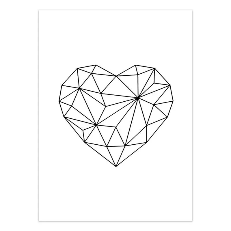 Black White Couple Line Wall Art Canvas Painting Line Drawing Hand Love Kiss Posters and Prints Nordic Picture Living Room Decor