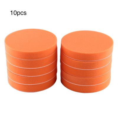 10Pcs 6 (150mm) Sponge Polishing Buffing Waxing Pad Kit Tool For Car Polisher Buffer Orange