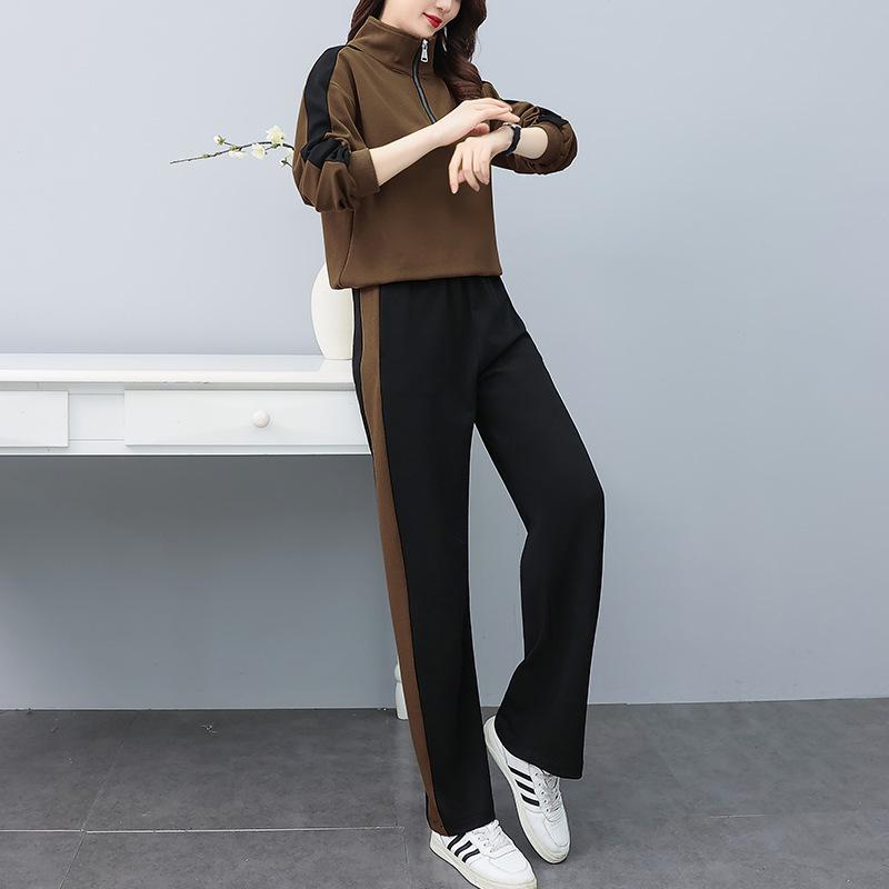 2024 Women's Early Autumn Casual Sportswear Set: Fashionable Age-Reducing Two-Piece for a Slightly Plump Silhouette