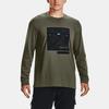 Under Armour Sports Crew Neck Pullover Straight Long Sleeve T-Shirt Men Tops Muted-Green 1367967-390